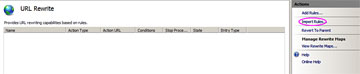 Импортирование в URL Rewrite IIS 7&nbsp;Manager